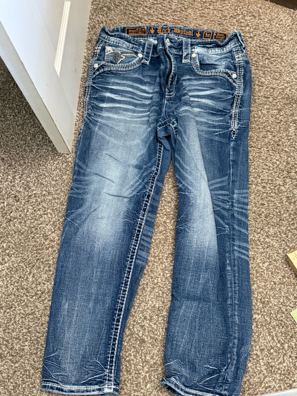 Rock Revival Men's Straight Jeans - Blue Wash